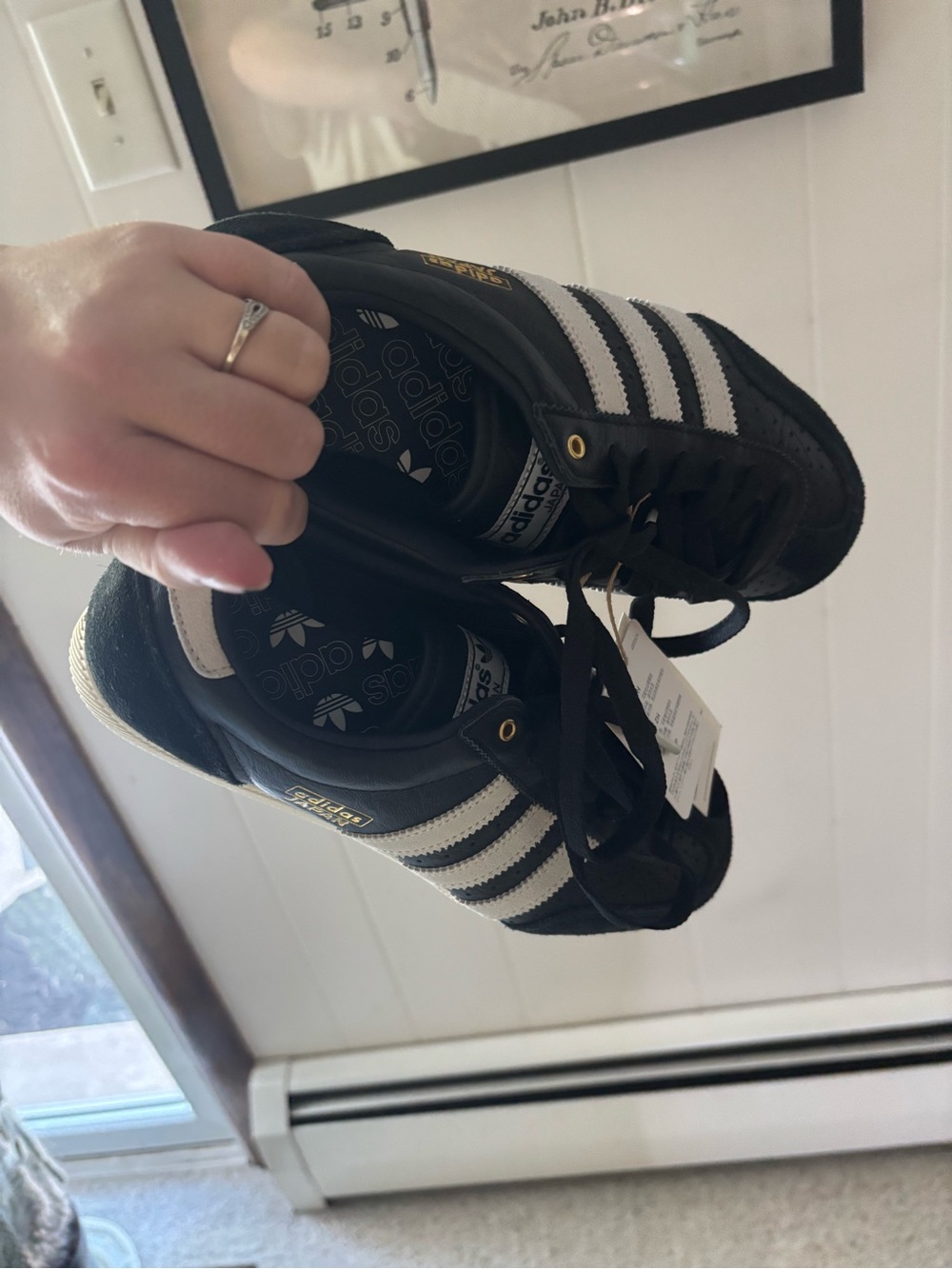 Adidas Japan Black with White Stripes Samba Sneakers - Picture 4 of 7